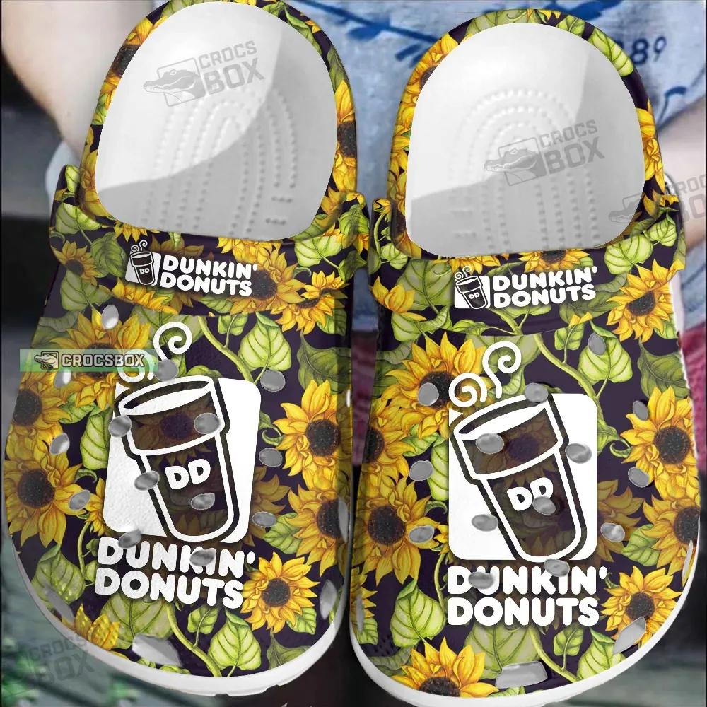 Dunkin Donuts Sunflower Crocs Shoes