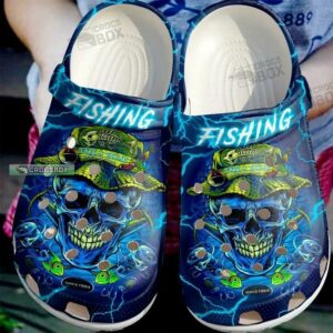 Fisherman Neon Skull Crocs Shoes