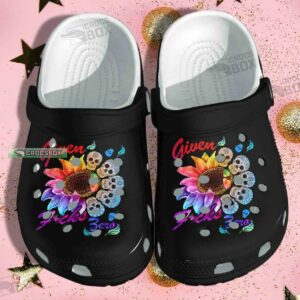 Given Rainbow Sunflower Be Kind Skull Crocs Shoes