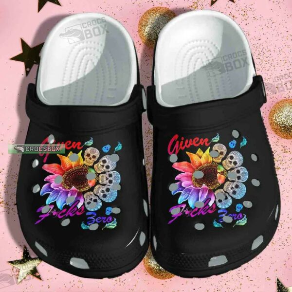 Given Rainbow Sunflower Be Kind Skull Crocs Shoes