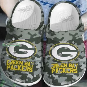 Green Bay Packers Grey Camo Crocs Men’s