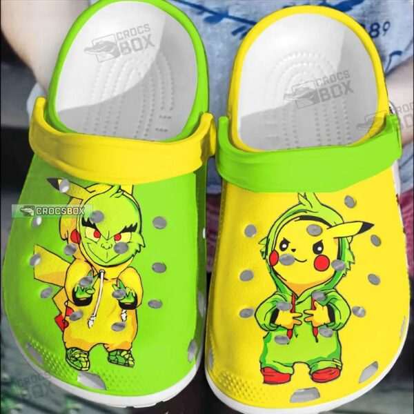 Grinch And Pikachu Crocs Clogs Kids