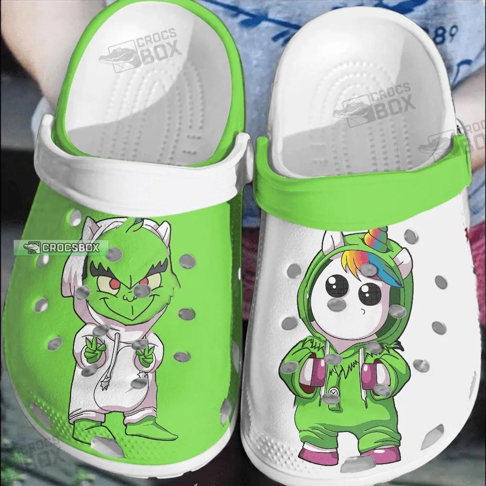 Grinch And Unicorn Crocs Shoes Christmas Toddlers Crocs