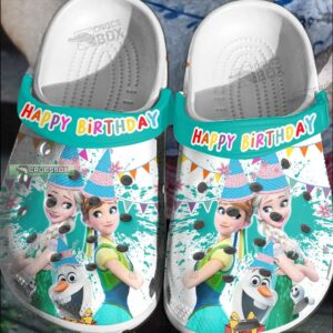 Happy Birthday Elsa Anna Olaf Crocs Frozen Birthday Gift