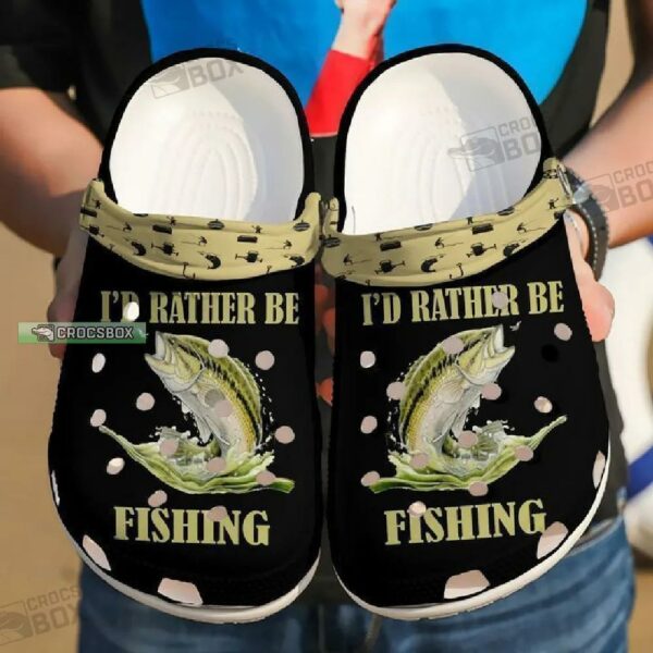 I’D Rather Be Fishing Crocs Shoes