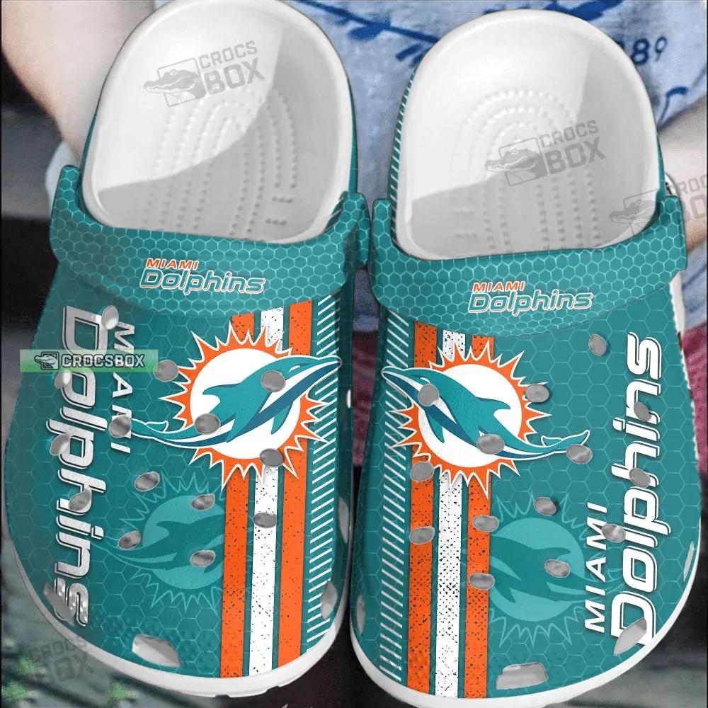 Miami Dolphins Aqua Wave Crocs Shoes