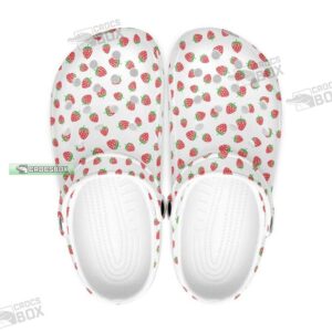 Mini Strawberry Themed Crocs White Strawberry Crocs