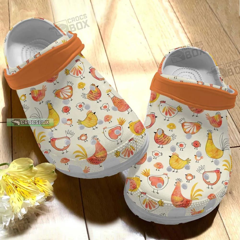 Pastel Chickens Shoes Crocs