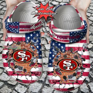 Personalized American Football 49ers Crocs