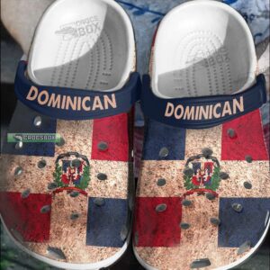 Retro Dominican Flag Croc