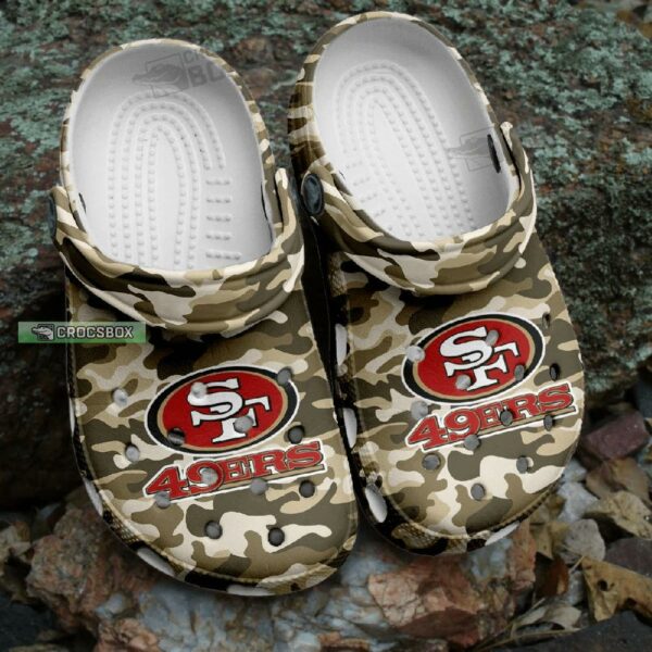 San Francisco 49ers Camo Crocs Shoes