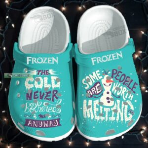 The Cold Never Bothered Me Anyway Frozen Crocs Clogs