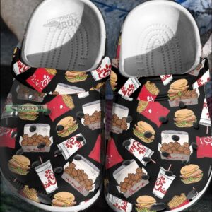 Waffle Fries Nugget Hamburger Chick Fil A Crocs Shoes