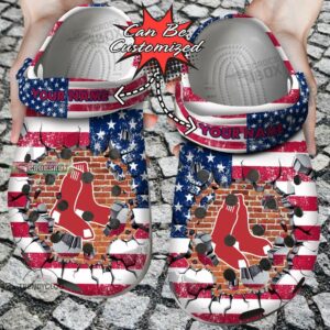 American Baseball Red Sox Crocs Shoes