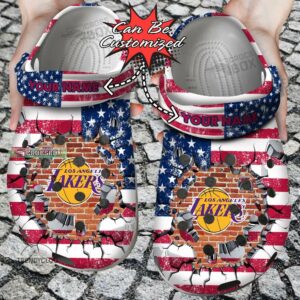 American Lakers Basketball Crocs Shoes