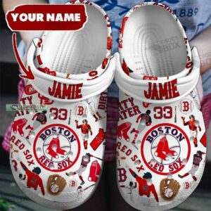 Boston Red Sox Themed Crocs Shoes 0