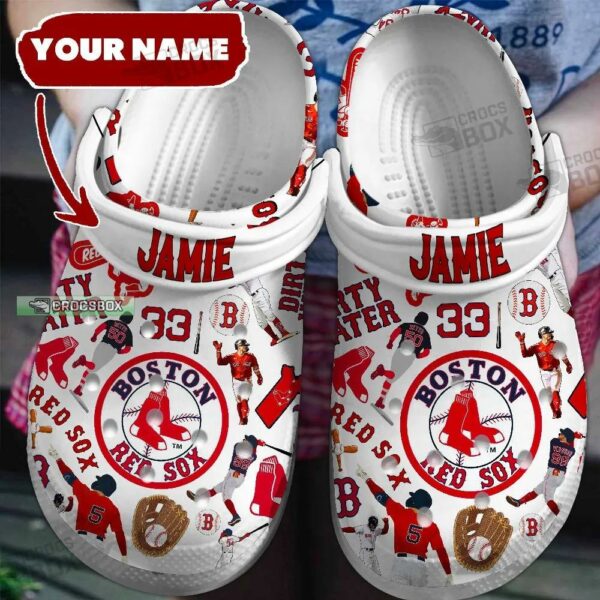 Boston Red Sox Themed Crocs Shoes