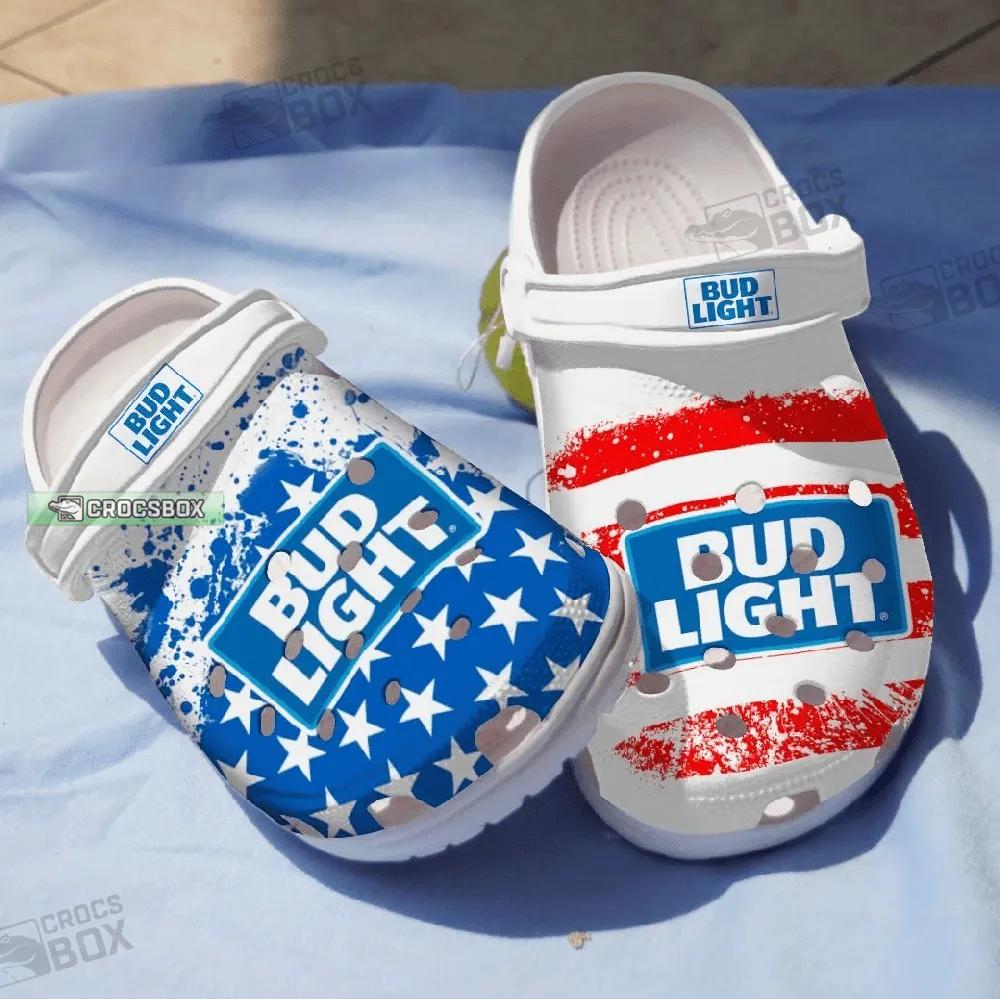 Bud Light Beer Vintage Style Crocs Shoes