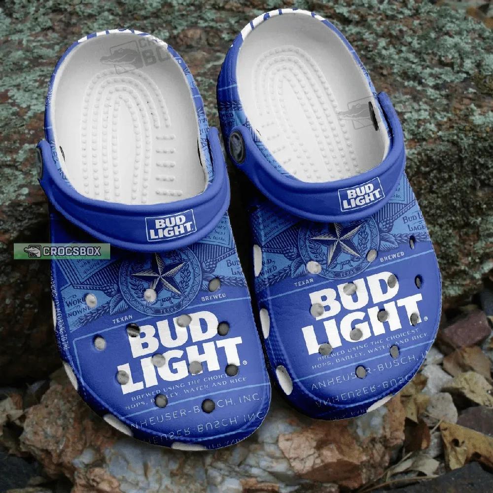 Bud Light Texan Brewed Crocs Shoes