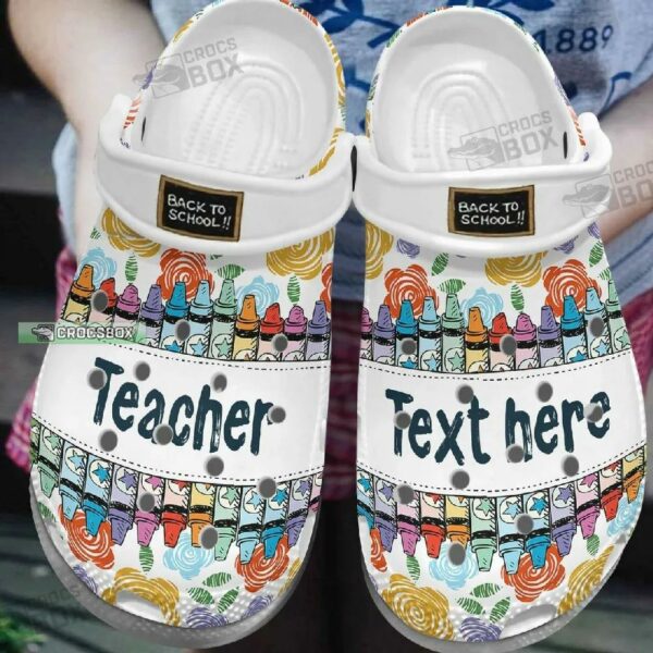 Custom Name Back To School Teacher Crocs Shoes