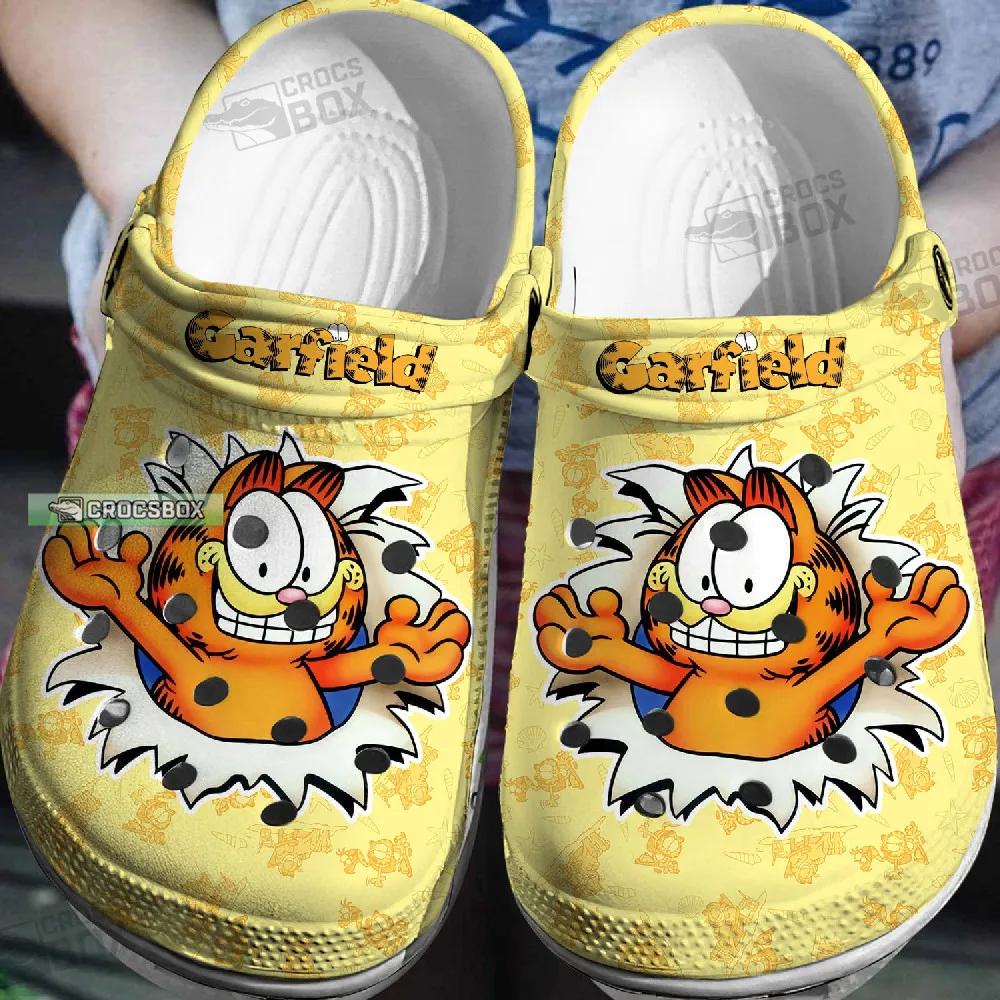 Cute Garfield Crocs Yellow