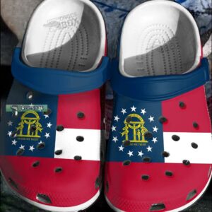 Georgia Flag Crocs Shoes