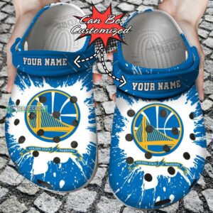 Golden State Warriors Blue Tie Dye Crocs