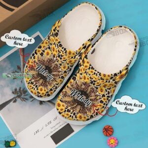 Hippie Cheetah Sunflower Classic Crocs Shoes