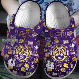 LSU Purple And Gold Crocs Shoes 1