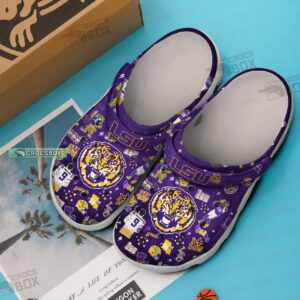 LSU Purple And Gold Crocs Shoes 3
