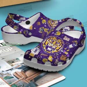 LSU Purple And Gold Crocs Shoes 4