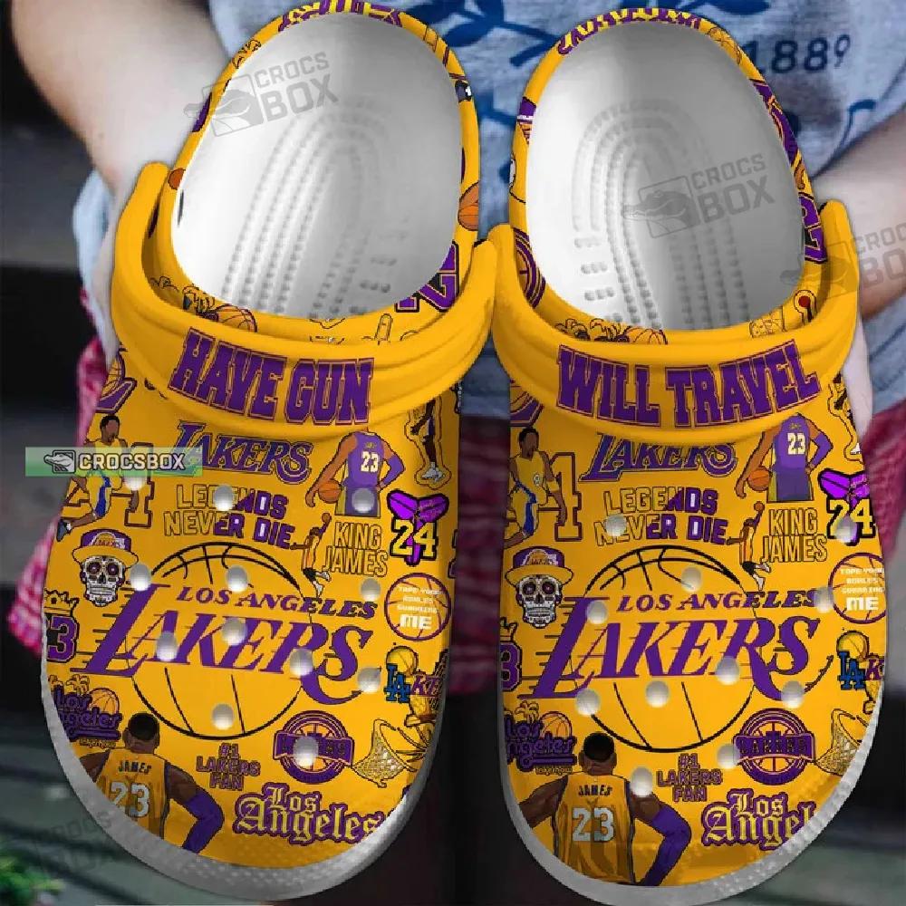 Lakers Game Day Crocs Shoes Gold