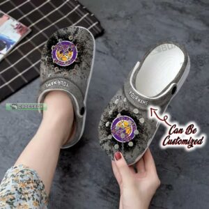 Lakers Grey Crocs Shoes 2