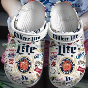 Miller Lite Beer Themed Crocs White 1