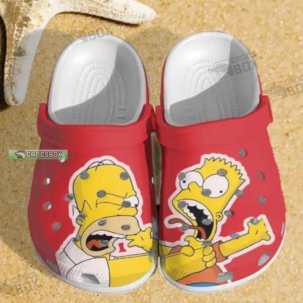 The Simpsons Father And Son Crocs Red