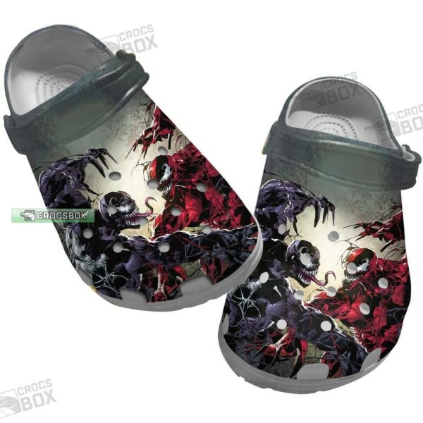 Venom Vs Carnage Crocs Shoes