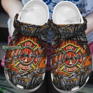 Fire Rescue Firefighter Crocs Shoes