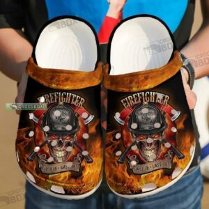 Firefighter Fire Skull Crocs Shoes