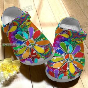 Hippie Floral Custom Women Crocs