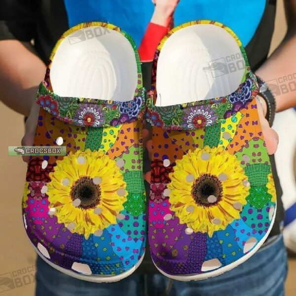 Hippie Flower Chill Crocs Shoes