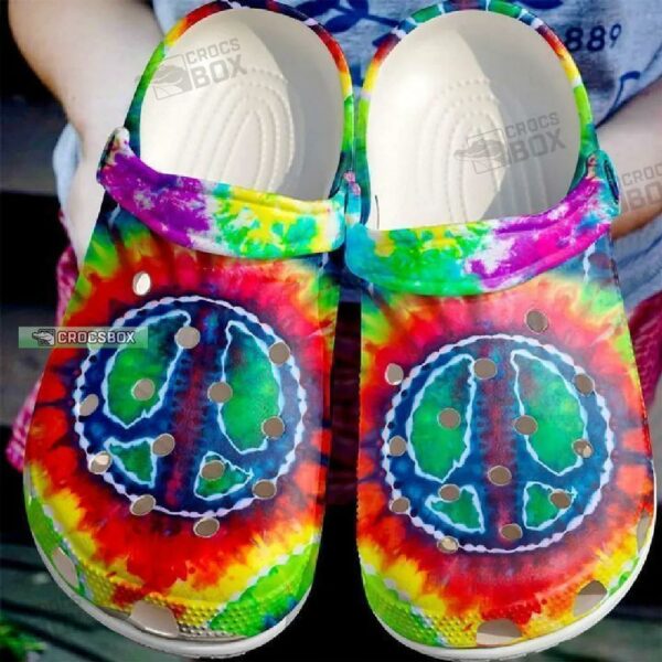 Hippie Life Tie Dye Crocs Shoes
