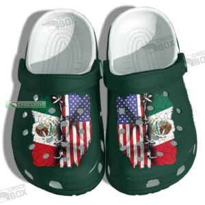 Mexico And America Flag Crocs Half Mexican Half USA Crocs