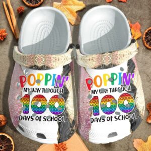 Popping My Way Through 100 Days Of School Crocs Clogs