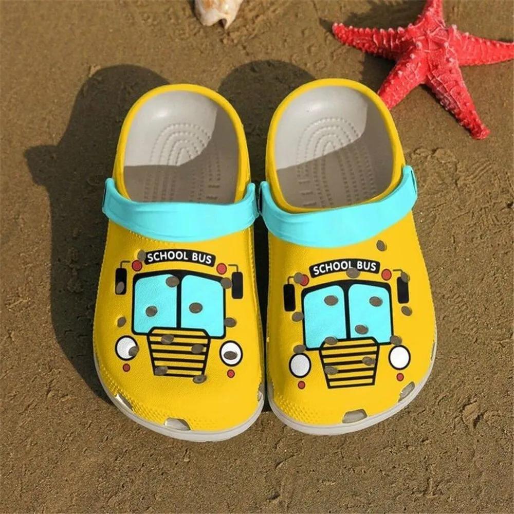 School Bus Driver Yellow Crocs Shoes Kids