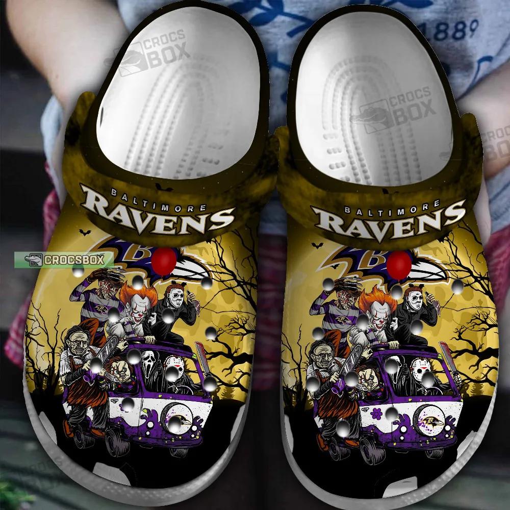 Baltimore Ravens Honor Halloween Crocs Shoes
