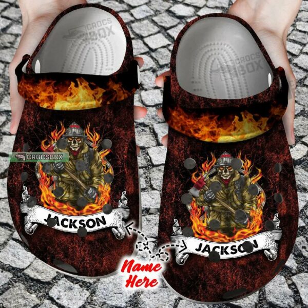 Fueled By Fire Driven By Courage Firefighter Crocs Clogs