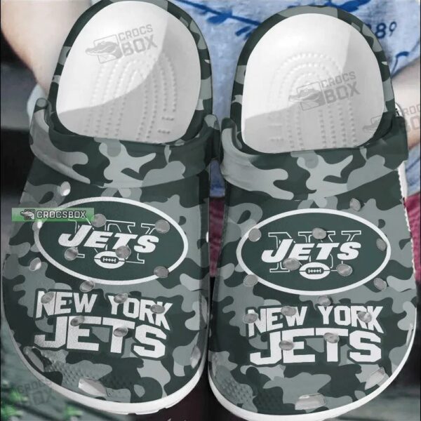 Jets Football Camouflage Crocs Shoes