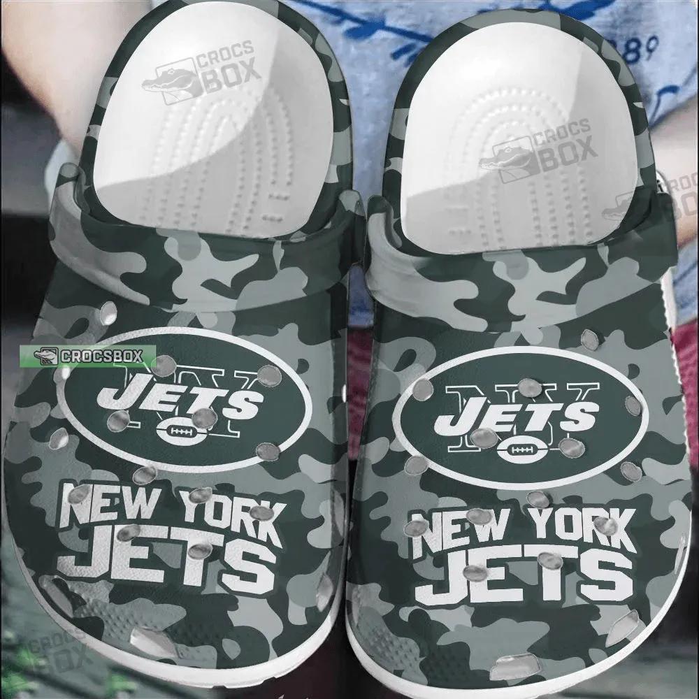 Jets Football Camouflage Crocs Shoes