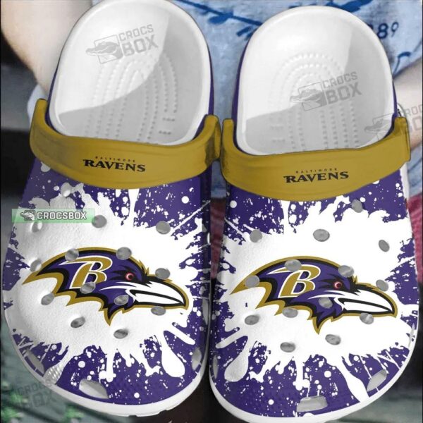 NFL Baltimore Ravens Tie Dye Crocs Shoes
