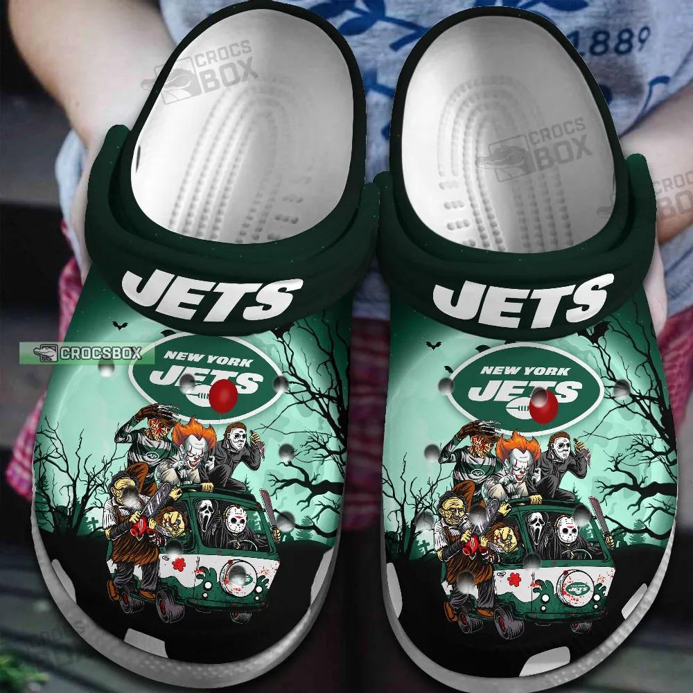 New York Jets Nightmare Halloween Crocs Shoes